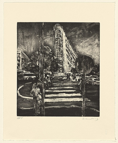 Artist: b'Harding, Nicholas.' | Title: b'not titled [Dental Hospital]' | Date: 2004 | Technique: b'open-bite and aquatint, printed in black ink, from one plate'