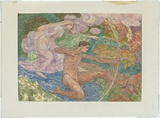 Artist: b'BUNNY, Rupert' | Title: b'La Chasse [The hunt].' | Date: 1920 | Technique: b'monotype, printed in colour, from one zinc plate'