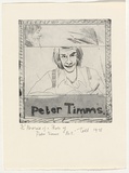 Artist: b'Todd, Geoff.' | Title: b'Portrait of a photo of Peter Timms number 8' | Date: 1978 | Technique: b'etching, drypoint and aquatint, printed in black ink, from one plate' | Copyright: b'This work appears on screen courtesy of the artist and copyright holder'