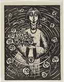 Artist: Klein, Deborah. | Title: Baptism | Date: 1991 | Technique: woodcut, printed in black ink, from one block