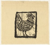 Artist: HANRAHAN, Barbara | Title: (Rooster) | Date: 1960 | Technique: linocut, printed in black ink, from one block