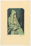 Artist: EWINS, Rod | Title: Sewing. | Date: 1965 | Technique: etching, printed inblack ink, from one magnesium alloy plate