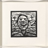 Title: I am [page1] | Date: 2000 | Technique: linocuts, printed in black ink, each from one block