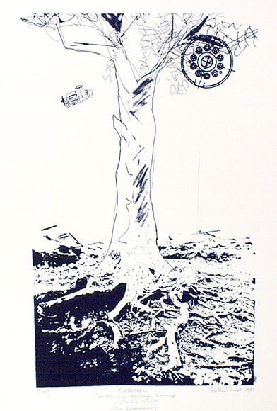 Artist: b'WICKS, Arthur' | Title: b'Birdscape' | Date: 1972 | Technique: b'screenprint'