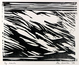 Artist: WARREN, Alan | Title: Waves | Date: 1976 | Technique: linocut, printed in black ink, from one block