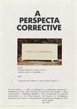 Artist: TYNDALL, Peter | Title: A perspecta corrective | Date: 1983 | Technique: type C photograph; offset-lithograph, printed in black ink