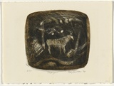 Artist: b'NICOLSON, Noel' | Title: b'Scapegoat' | Date: 1994 | Technique: b'lithograph, printed in black and brown ink, from two stones'