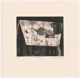 Artist: b'Cummings, Elizabeth.' | Title: b'Teapot 2.' | Date: 2001 | Technique: b'etching and aquatint, printed in black ink, from one plate'