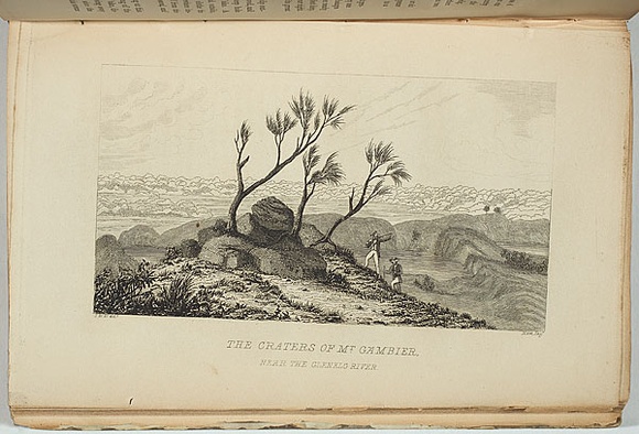 Artist: b'Ham Brothers.' | Title: b'The craters of Mt. Gambier.' | Date: 1851 | Technique: b'engraving, printed in black ink, from one copper plate'