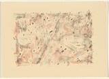 Artist: b'MACQUEEN, Mary' | Title: b'Nullabor 1-1-1983' | Date: 1983 | Technique: b'lithograph, printed in colour, from multiple plates; in sepia, earth pink and pale blue ink' | Copyright: b'Courtesy Paulette Calhoun, for the estate of Mary Macqueen'