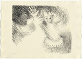 Artist: b'BOYD, Arthur' | Title: b'St Francis turning Brother Masseo.' | Date: (1965) | Technique: b'lithograph, printed in black ink, from one plate' | Copyright: b'Reproduced with permission of Bundanon Trust'