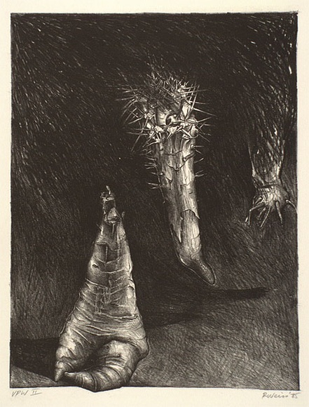 Artist: Weiss, Rosie. | Title: (Untitled) | Date: 1985 | Technique: lithograph, printed in black ink, from one stone