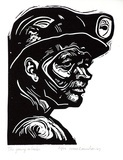 Artist: Counihan, Noel. | Title: The young wheeler. | Date: 1947 | Technique: linocut, printed in black ink, from one block
