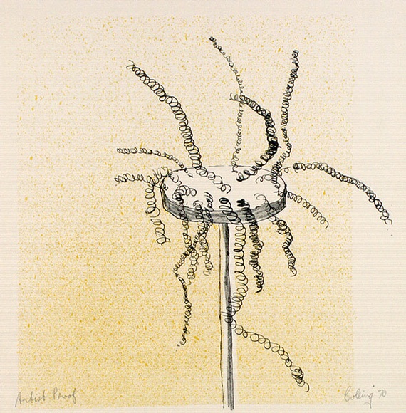 Artist: b'COLEING, Tony' | Title: b'Drawing for sculpture [3].' | Date: 1970 | Technique: b'lithograph, printed in colour, from two stones [or plates]'