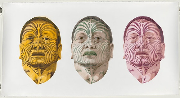 Title: Tame Iti triptych | Date: 2010 | Technique: stencil, sprayed in coloured aerosol paint, from multiple stencils