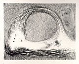 Artist: BOYD, Arthur | Title: St Francis lying down in the wilderness. | Date: (1965) | Technique: lithograph, printed in black ink, from one plate | Copyright: Reproduced with permission of Bundanon Trust