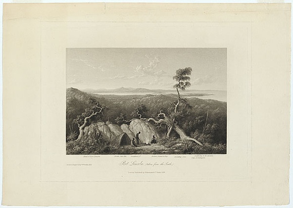 Artist: b'Ackermann & Co.' | Title: b'Port Lincoln, taken from the south.' | Date: 1835 | Technique: b'etching and aquatint, printed in black ink, from one plate'