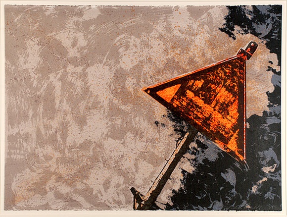 Artist: b'Bell, Malcolm.' | Title: b'End line.' | Date: 1985 | Technique: b'screenprint, printed in colour, from multiple stencils'