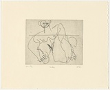 Artist: FURLONGER, Joe | Title: Bather (no.1) | Date: 1989 | Technique: etching, printed in black ink, from one plate
