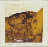 Artist: b'Hodgkinson, Frank.' | Title: b'Inside the landscape III' | Date: 1971 | Technique: b'hard ground etching and deep etching, printed in two colours by the oil viscosity method, from one plate'