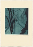 Artist: b'Kahan, Louis.' | Title: bQuai d'Anjou, Ile St. Louis | Date: 1946 | Technique: b'etching, aquatint, printed in blue ink, from  plate'