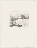 Artist: AMOR, Rick | Title: Fisherman's bend. | Date: 1993 | Technique: etching, printed in black ink, from one plate