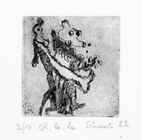 Artist: b'SHEARER, Mitzi' | Title: b'Oh, la, la' | Date: 1982 | Technique: b'etching, printed in black ink, from one plate'