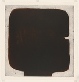 Artist: Wright, Judith. | Title: not titled [orange shape] | Date: 1994 | Technique: etching, printed in colour, from two plates | Copyright: © Judith Wright