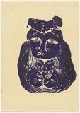 Artist: b'HANRAHAN, Barbara' | Title: b'not titled' | Date: 1960 | Technique: b'linocut, printed in colour, from two blocks'