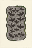 Artist: Nona, Dennis. | Title: Tab Ar Sappurr | Date: 2000 | Technique: linocut, printed in black ink, from one block; hand-coloured | Copyright: Courtesy of the artist and the Australia Art Print Network