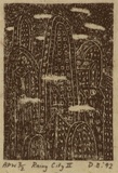 Artist: b'Bowen, Dean.' | Title: b'Rainy city II' | Date: 1992 | Technique: b'etching, printed in black ink, from one plate'