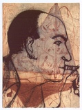 Artist: b'Kjar, Barbie.' | Title: b'William with sailboat' | Date: 1995 | Technique: b'etching, printed in black and ochre ink, from two plates'
