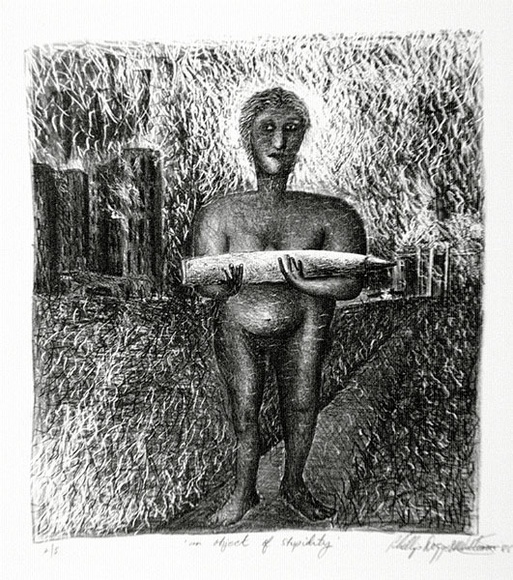 Artist: b'Doggett-Williams, Phillip.' | Title: b'An object of stupidity.' | Date: 1986 | Technique: b'lithograph, printed in black ink, from one stone'