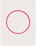 Artist: b'LEXIER, Micah' | Title: b'Untitled [Pink circle]' | Date: 2005 | Technique: b'screenprint, printed in pink ink, from one stencil'