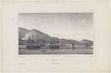 Title: Vue de Hobart-town. Prise de la rade. Ile Van-Diemen. (Hobart Town from the harbour) | Date: c.1833 | Technique: lithograph, printed in black ink, from one stone