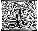 Artist: STREET, Mervyn | Title: (Tree and snake) | Date: 1986 | Technique: linocut, printed in black ink, from one block