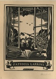 Artist: b'FEINT, Adrian' | Title: b'Bookplate: Patricia Larkins.' | Date: (1936) | Technique: b'wood-engraving, printed in black ink, from one block' | Copyright: b'Courtesy the Estate of Adrian Feint'