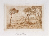 Artist: b'Mather, John.' | Title: b'Brighton Beach' | Date: 1898 | Technique: b'softground etching, printed in red-brown ink with plate-tone, from one plate'