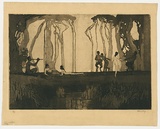 Artist: b'LONG, Sydney' | Title: b'Pan' | Date: 1919 | Technique: b'line-etching and aquatint, printed in black ink, from one copper plate' | Copyright: b'Reproduced with the kind permission of the Ophthalmic Research Institute of Australia'