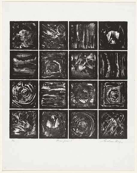 Artist: b'KING, Grahame' | Title: b'Microform I' | Date: 1971 | Technique: b'lithograph, printed in black ink, from one stone [or plate]'