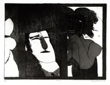 Artist: b'BALDESSIN, George' | Title: b'Mirrors.' | Date: 1966 | Technique: b'etching and aquatint, printed in black ink, from one plate'