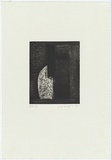 Artist: b'Lincoln, Kevin.' | Title: b'not titled [white semi-oval and black columns]' | Date: 1990 | Technique: b'etching and aquatint, printed in black ink, from one plate'