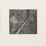 Artist: Gittoes, George. | Title: The steps. | Date: 1971 | Technique: etching, printed in black ink, from one plate