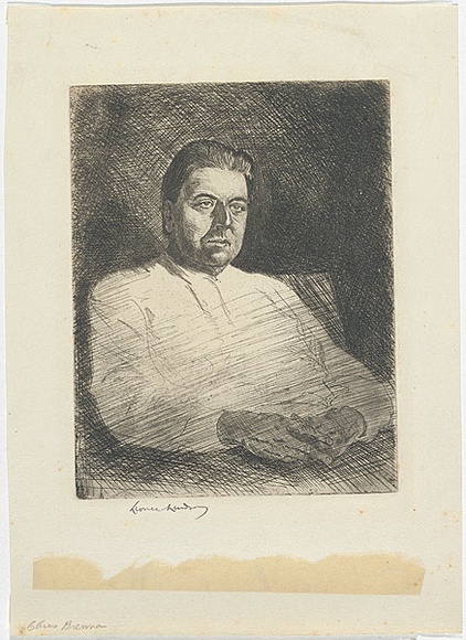 Artist: b'LINDSAY, Lionel' | Title: b'Chris Brennan' | Date: 1914 | Technique: b'etching, printed in black ink, from one plate' | Copyright: b'Courtesy of the National Library of Australia'