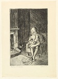 Artist: b'EWINS, Rod' | Title: b'Feeding.' | Date: 1965 | Technique: b'etching, printed in black ink, from one magnesium plate'