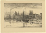 Artist: b'FULLWOOD, A.H.' | Title: b'Twickenham Ferry.' | Date: 1907 | Technique: b'lithograph, printed in black ink, from one stone'