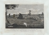 Title: View of part of the town of Parramatta, in New South Wales. Taken from the north side of the River. | Date: 1812 | Technique: engraving, printed in black ink, from one copper plate