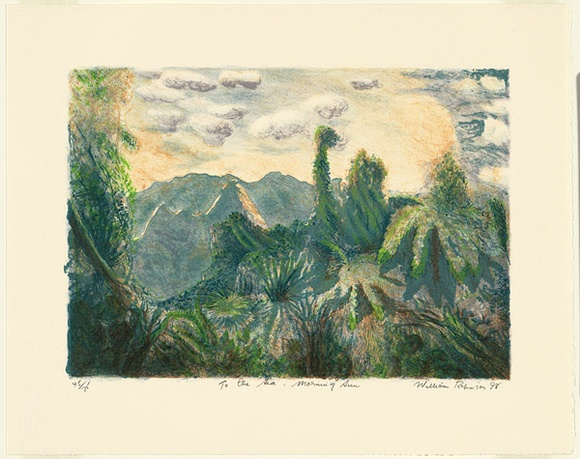 Artist: b'Robinson, William.' | Title: b'To the sea: Morning sun' | Date: 1998 | Technique: b'lithograph, printed in colour, from six stones [or plates]'