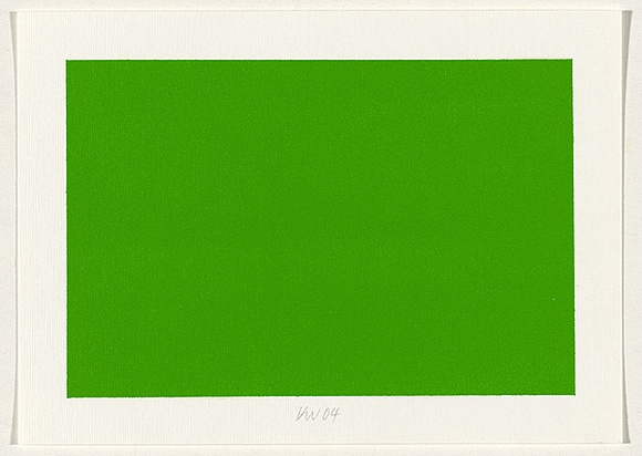 Title: not titled [fluro green] | Date: 2004 | Technique: screenprint, printed in acrylic paint, from one stencil