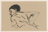 Artist: b'Lincoln, Kevin.' | Title: b'Sleeping boy' | Date: 2002, April | Technique: b'drypoint, printed in black ink, from one plate'